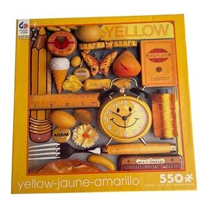 Ceaco Yellow-Jaune-Amarillo Jigsaw Puzzle, 550 Pieces, 20” x 20”.